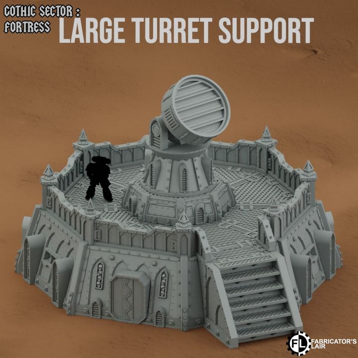 Grimdark Turrets & Platforms | Gothic Sector Fortress | Fabricators Lair