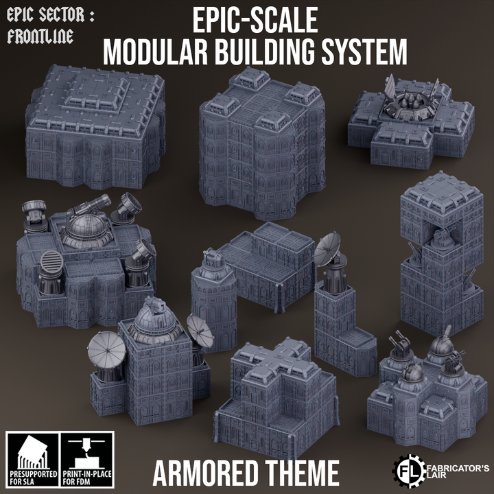 Frontline Modular Building Scenery Set | Epic Sector | Fabricators Lair