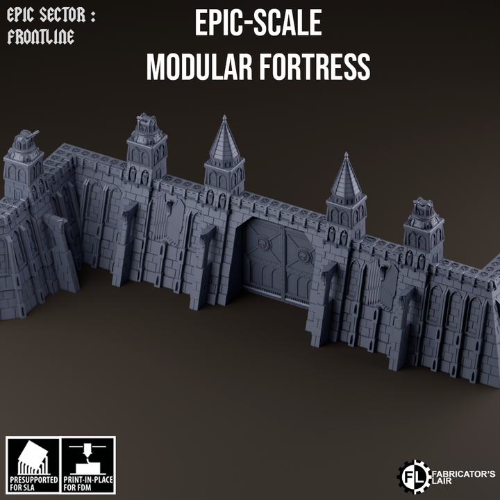 Frontline Modular Fortress Scenery Set | Epic Sector | Fabricators Lair