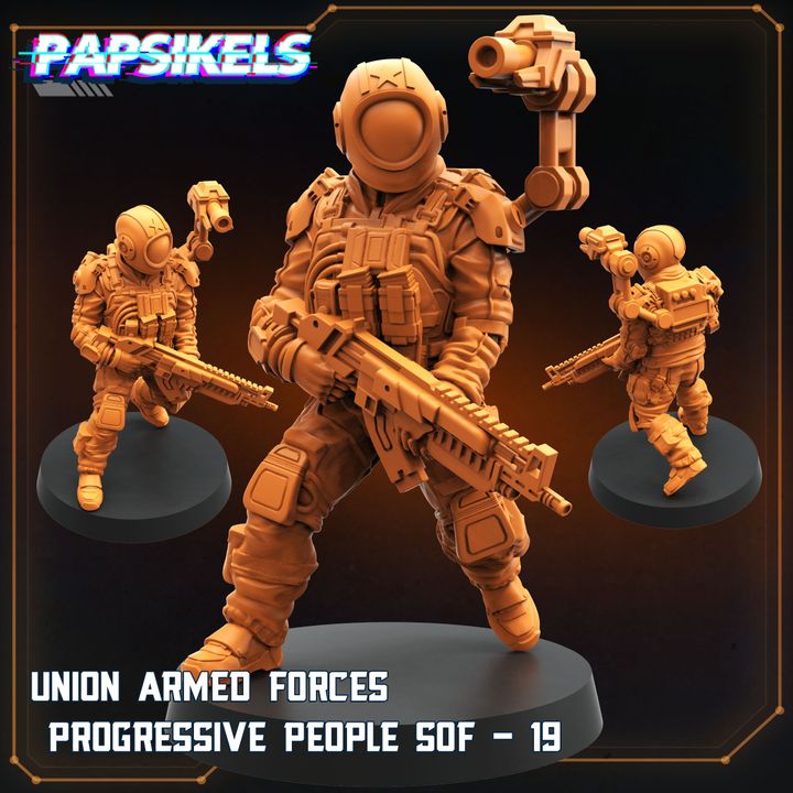 Union Armed Forces SOF Set 5 Miniatures | One Page Rules Compatible | Papsikels