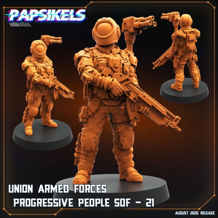 Union Armed Forces SOF Set 5 Miniatures | One Page Rules Compatible | Papsikels
