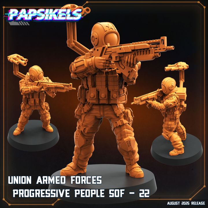 Union Armed Forces SOF Set 5 Miniatures | One Page Rules Compatible | Papsikels