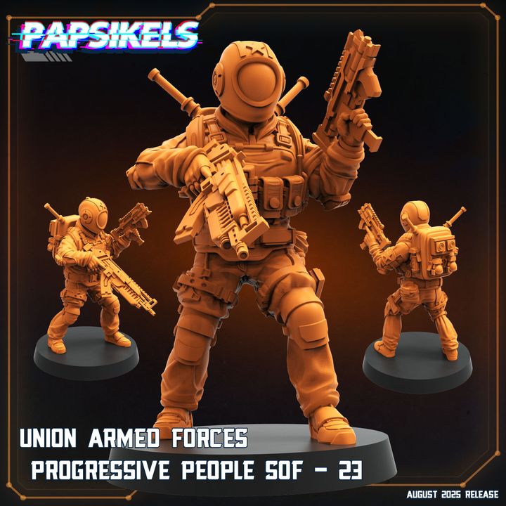 Union Armed Forces SOF Set 5 Miniatures | One Page Rules Compatible | Papsikels