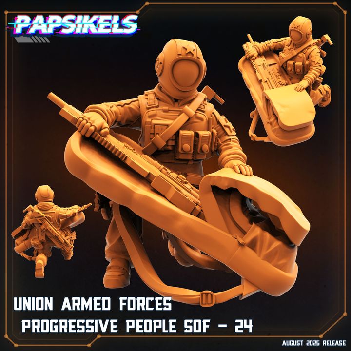 Union Armed Forces SOF Set 5 Miniatures | One Page Rules Compatible | Papsikels