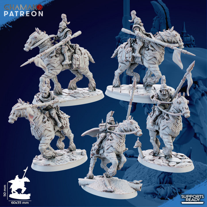 Trencher Blitz Cavalry Miniatures | Imperial Soldiers | Grimdark Proxy Miniature | Ghamak