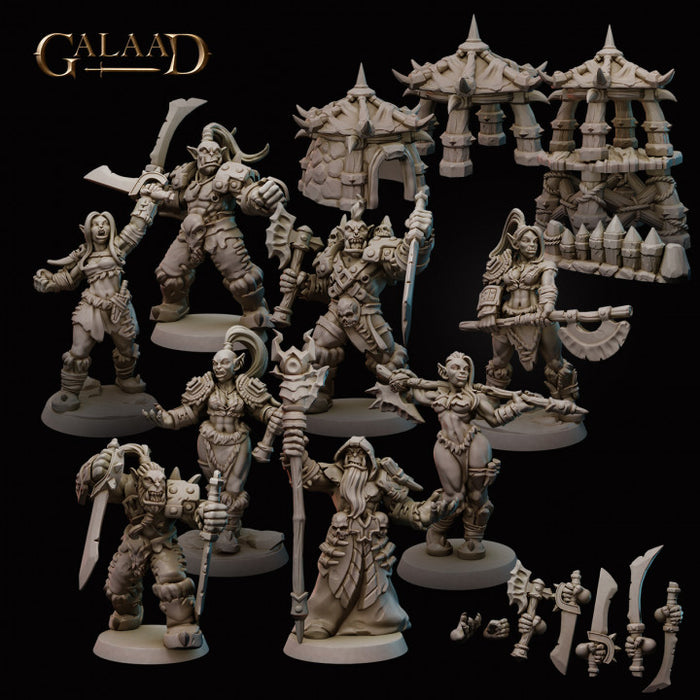 Tribal Orcs Clan Miniatures | Fantasy Miniature | Galaad Miniatures