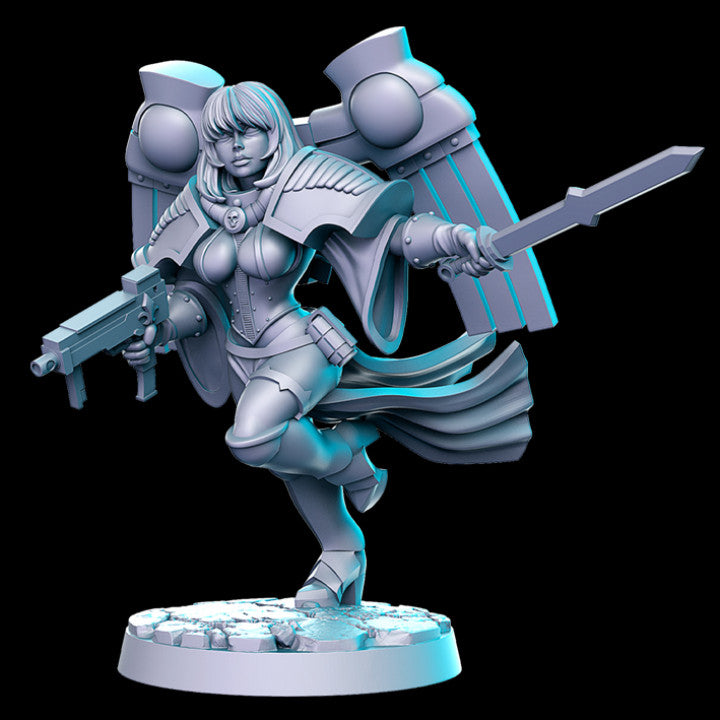 Battle Nun F | Sisters of Purity | Sci-Fi Miniature | RN Estudio