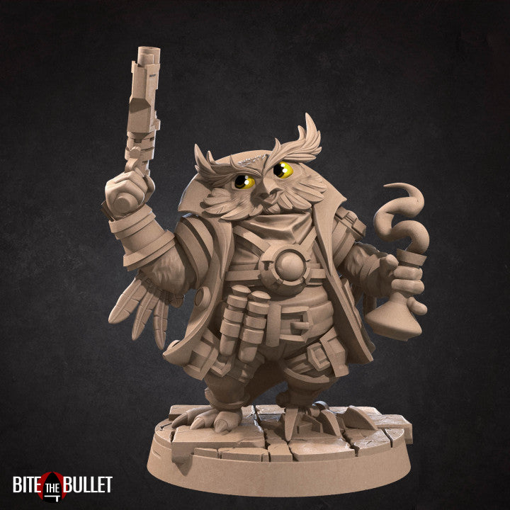 Artificer B | Owlfolk | Fantasy Miniature | Bite the Bullet