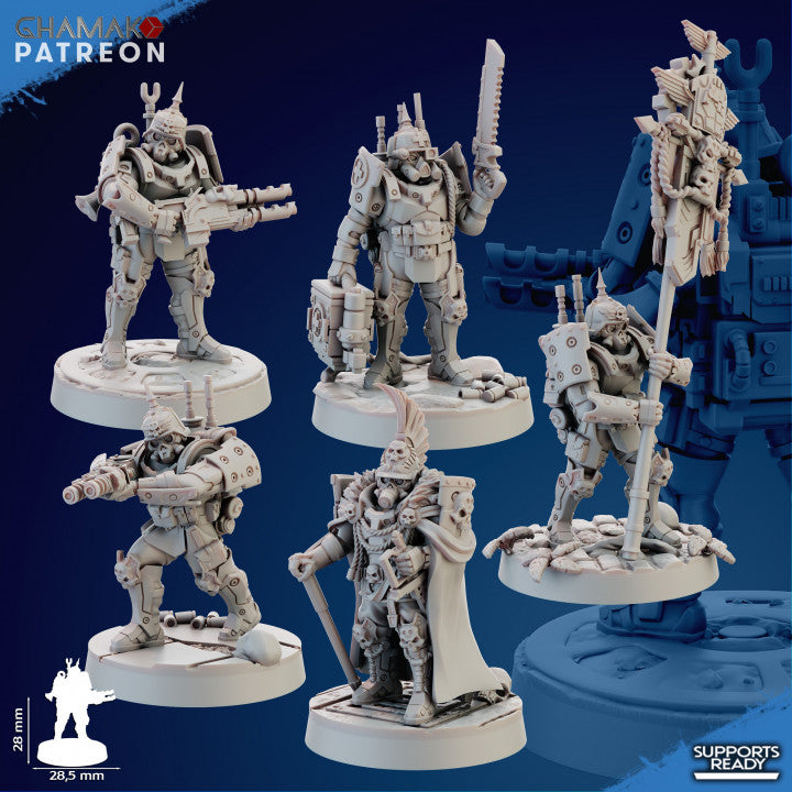 Panzer Command Miniatures | Imperial Soldiers | Grimdark Proxy Miniature | Ghamak