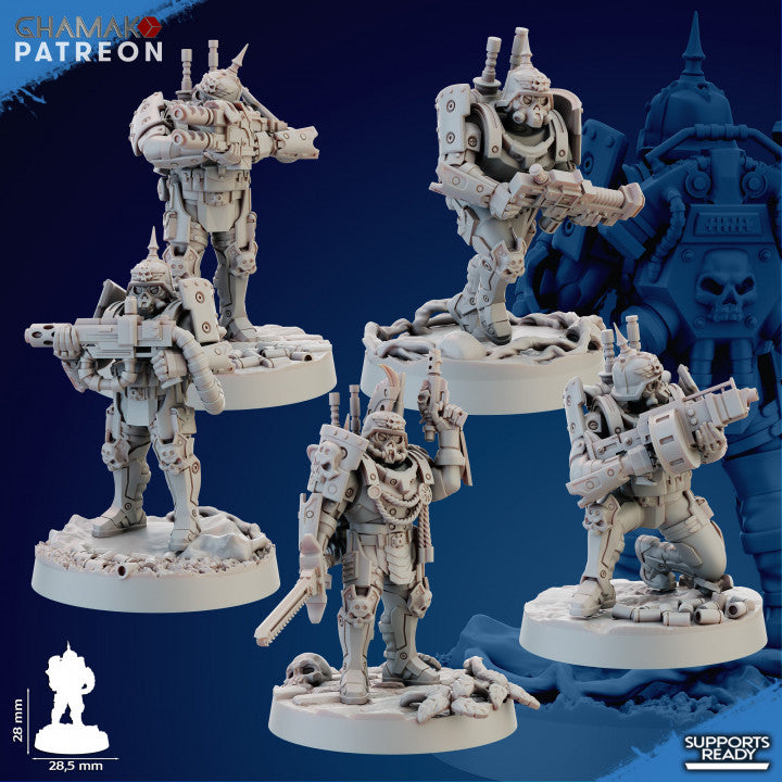 Panzer Grenadier Miniatures | Imperial Soldiers | Grimdark Proxy Miniature | Ghamak