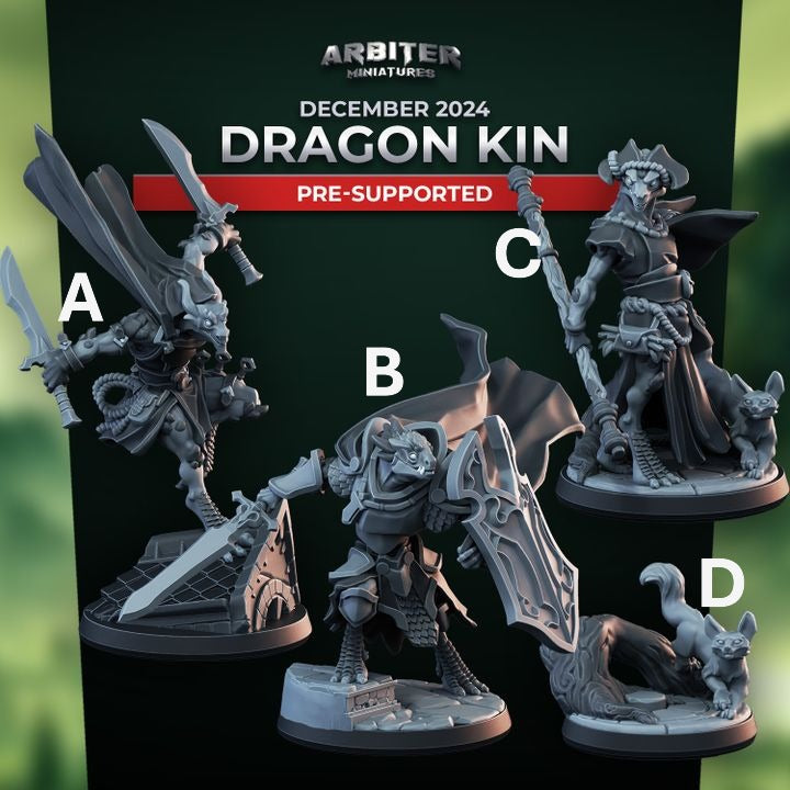 Dragon Kin Miniatures | Pose Pack A | Arbiter Miniatures
