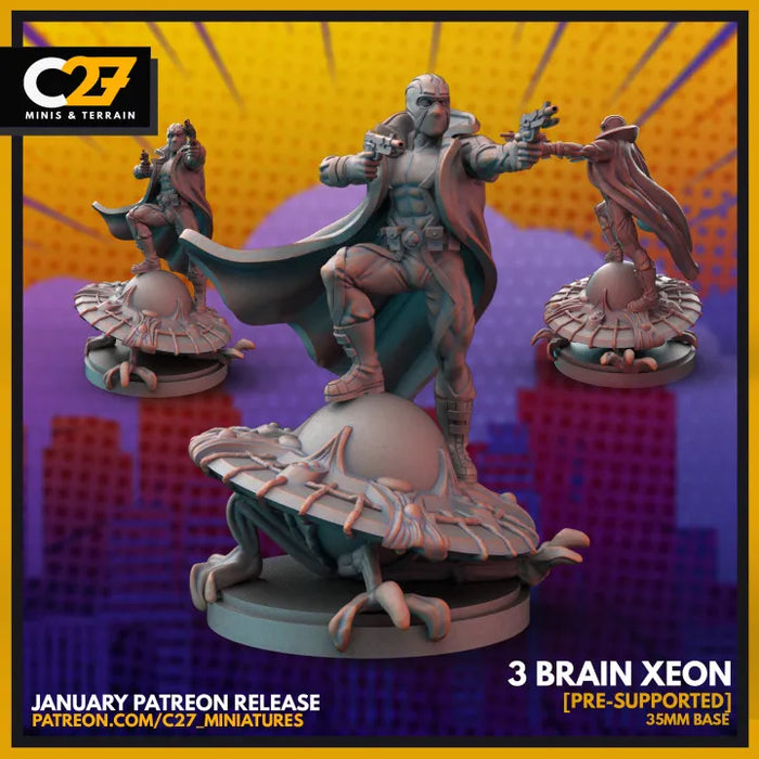 3 Brain Xeon | Heroes | Sci-Fi Miniature | C27 Studio