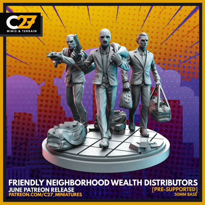 Friendly Neighborhood Wealth Distributors | Heroes | Sci-Fi Miniature | C27 Studio