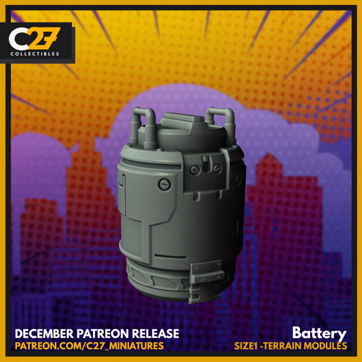 Promised Asteroid Battery | Terrain | Sci-Fi Miniature | C27 Studio