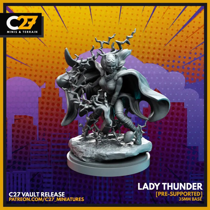 Lady Thunder | Heroes | Sci-Fi Miniature | C27 Studio