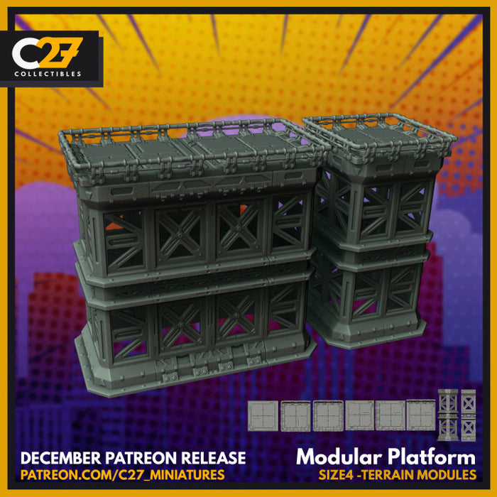 Promised Asteroid Modular Platform | Terrain | Sci-Fi Miniature | C27 Studio