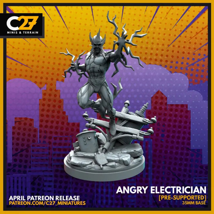 Angry Electrician | Heroes | Sci-Fi Miniature | C27 Studio
