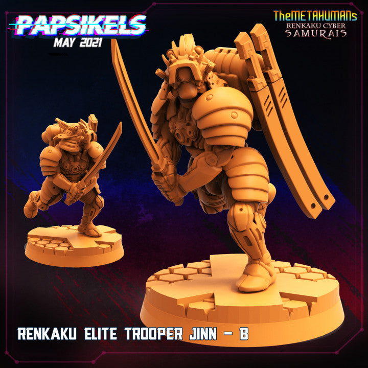 Renkaku Cyber Samurai Miniatures | Cyberpunk | Sci-Fi Miniature | Papsika