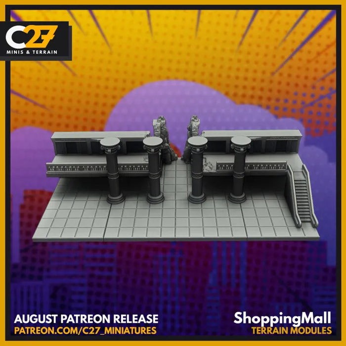 Shopping Mall | Terrain | Sci-Fi Miniature | C27 Studio