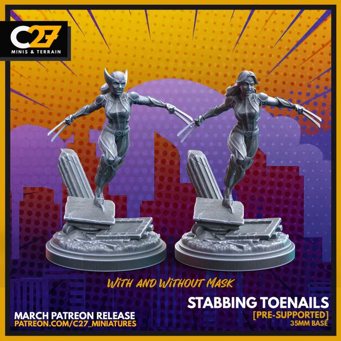Stabbing Toenails w/o Mask | Heroes | Sci-Fi Miniature | C27 Studio