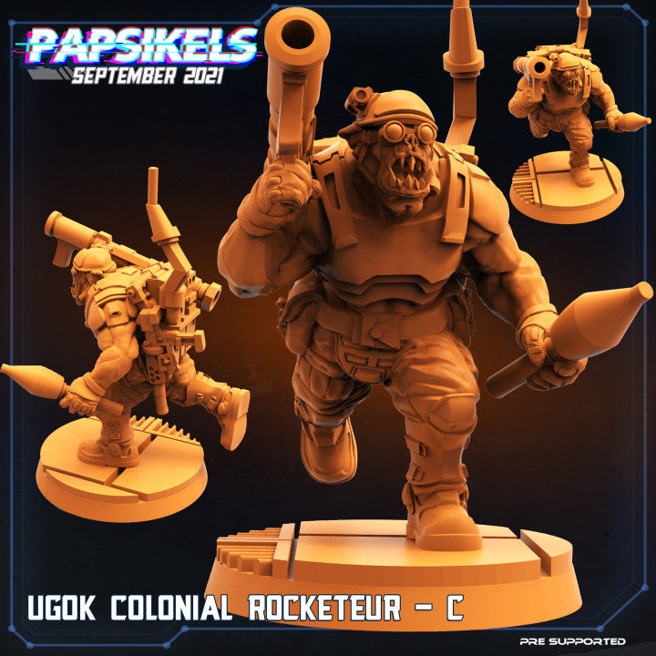 Ugok Rocketeur Miniatures | Cyberpunk | Sci-Fi Miniature | Papsikels