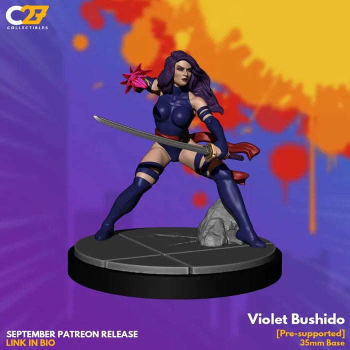 Violet Bushido | Heroes | Sci-Fi Miniature | C27 Studio