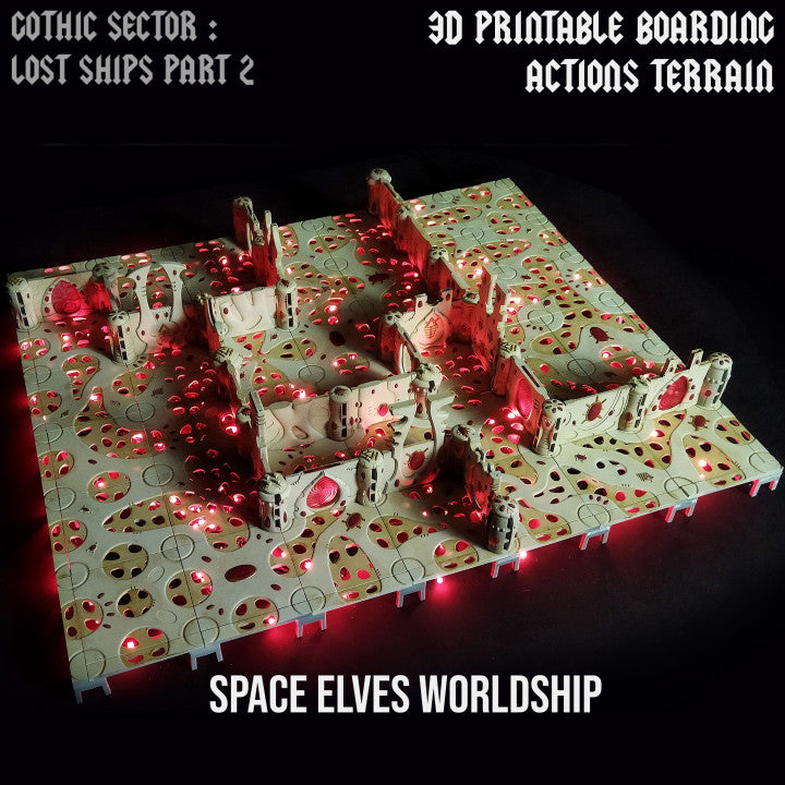 Space Elves Worldship | Gothic Sector Lost Ships Modular Terrain | Fabricators Lair