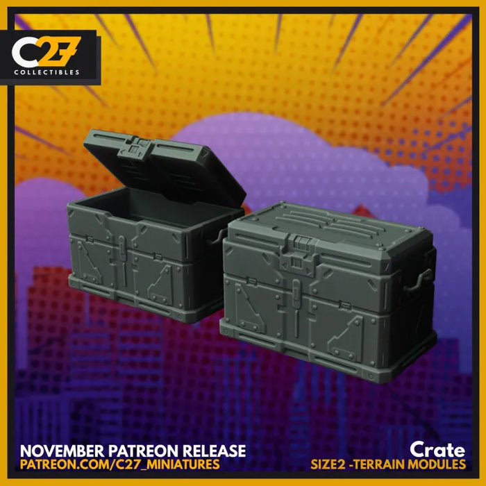 Promised Asteroid Crates | Terrain | Sci-Fi Miniature | C27 Studio