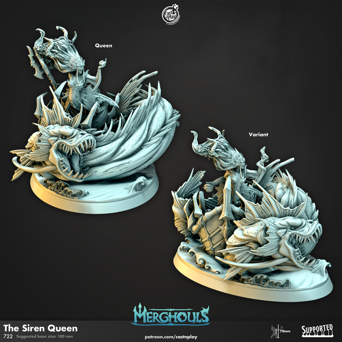 The Siren Queen Miniatures | Merghouls | Fantasy Miniature | Cast n Play