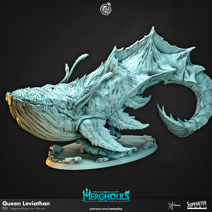 Queen Leviathan | Merghouls | Fantasy Miniature | Cast n Play