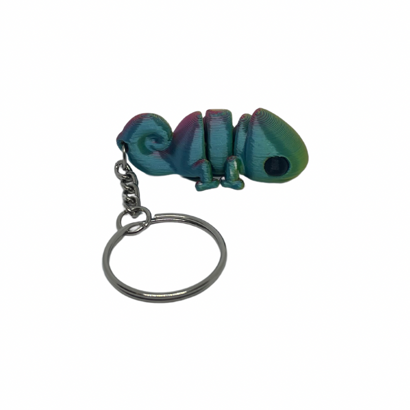 Rainbow Chameleon Key Charm