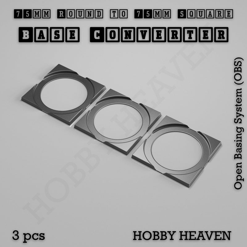 Round to Square Bases Shape and Size Converters 3d Print Full Range