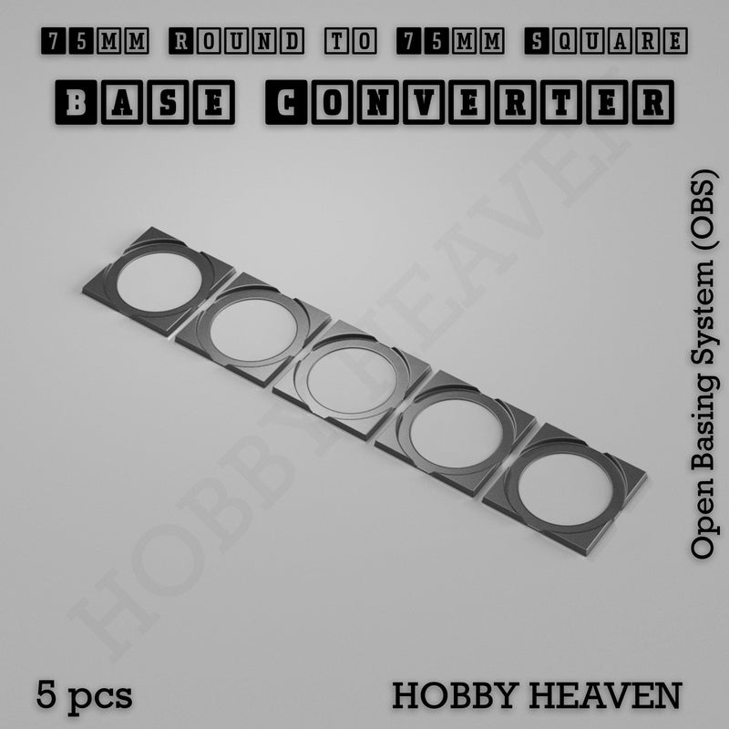 Round to Square Bases Shape and Size Converters 3d Print Full Range