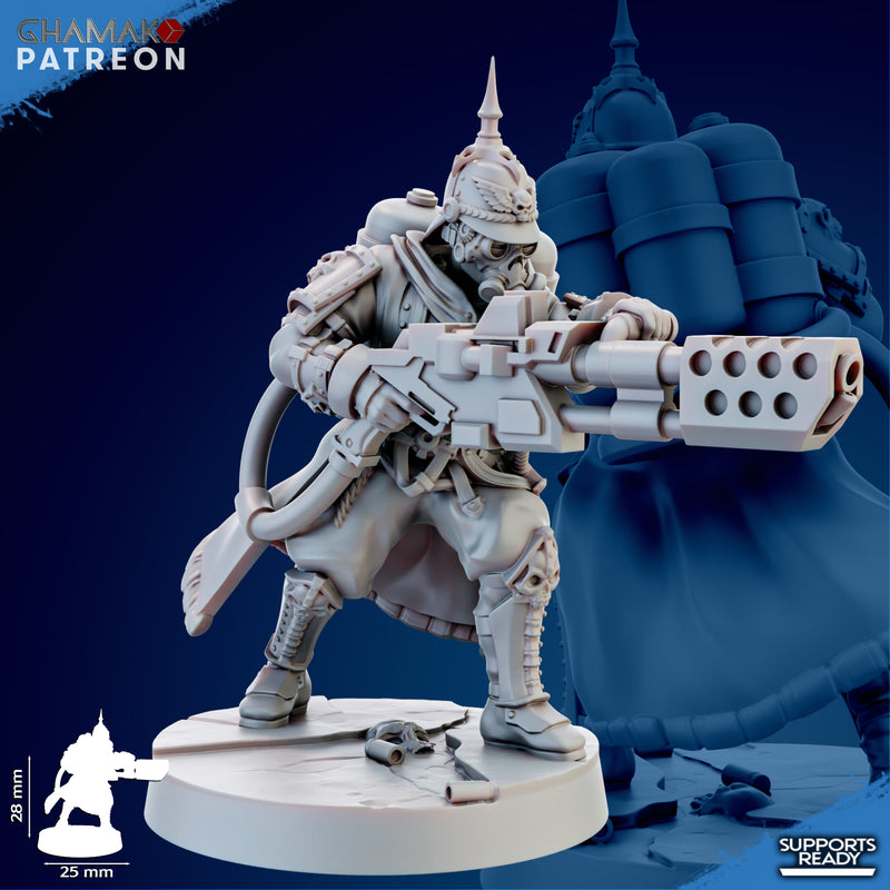 Trencher Infantry Miniatures | Imperial Soldiers | Grimdark Proxy Miniature | Ghamak