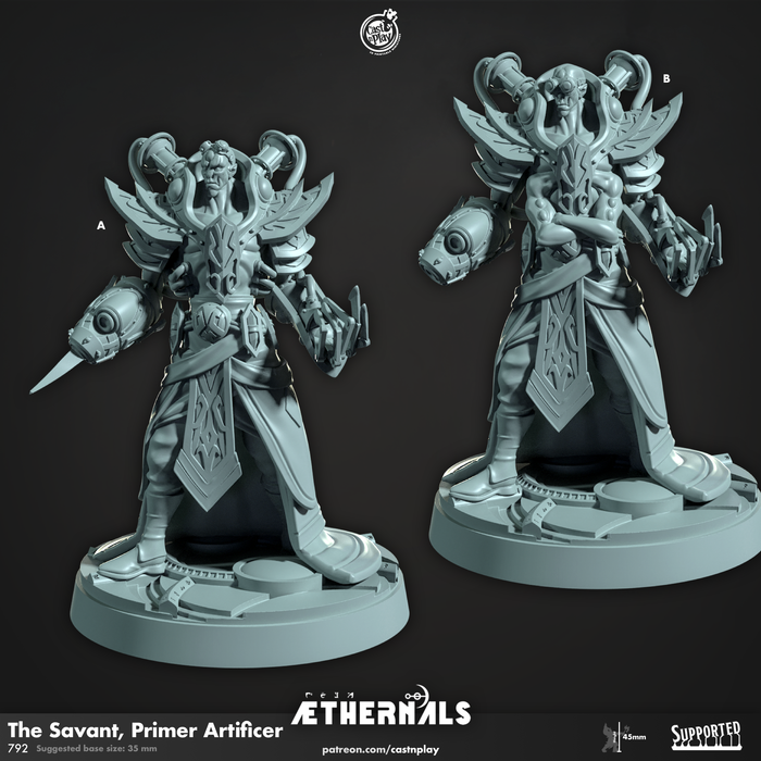 The Savant Prime Artificer Miniatures | Aethernals | Fantasy Miniature | Cast n Play
