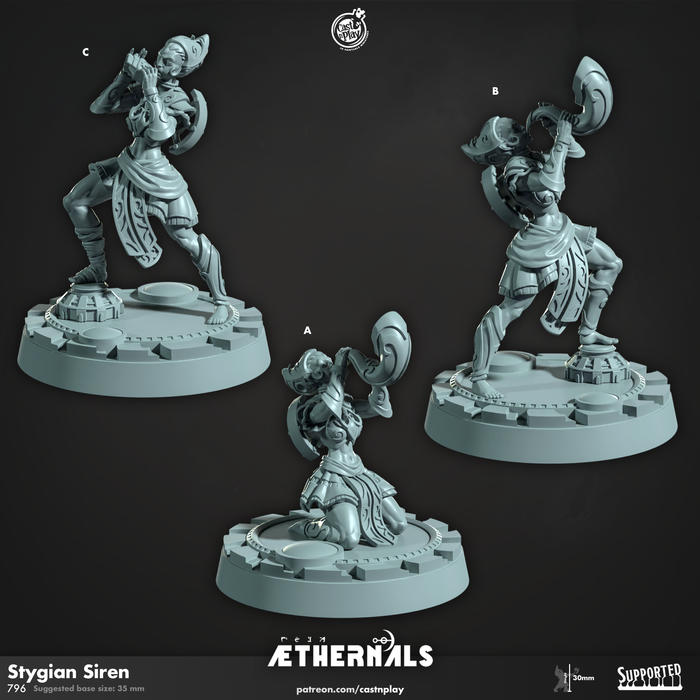 Stygian Siren Miniatures | Aethernals | Fantasy Miniature | Cast n Play