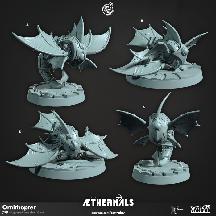 Ornithopter Miniatures | Aethernals | Fantasy Miniature | Cast n Play