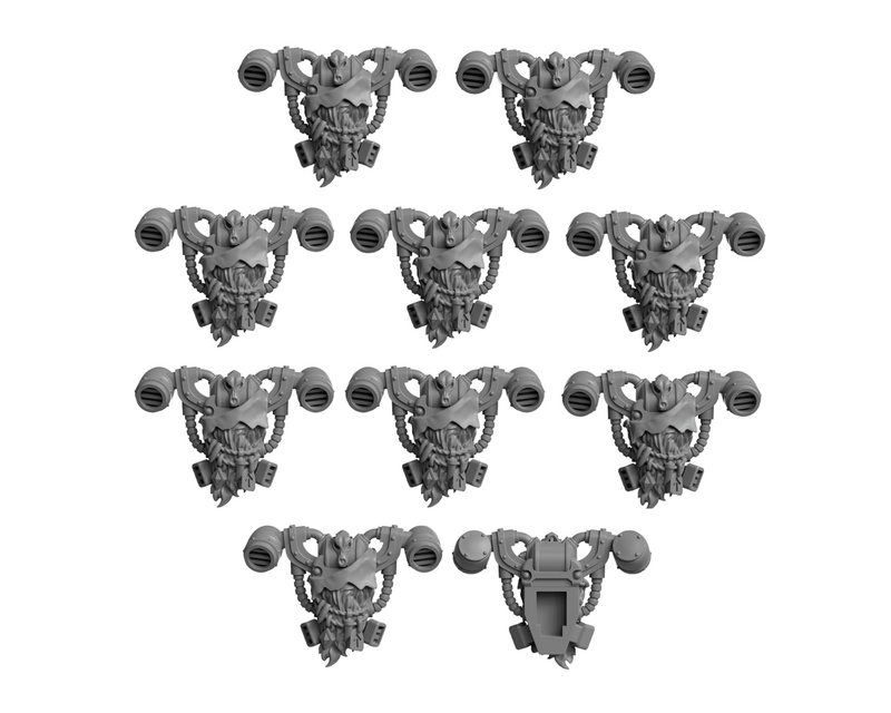 Backpacks Pack 2 Primal Hounds Conversion Bits For 28mm 32mm Sci-fi Space Knights
