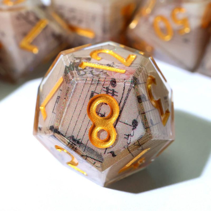 Sonnet of Thorns | Sharp Edge Dice | Resin | 7 Piece Set