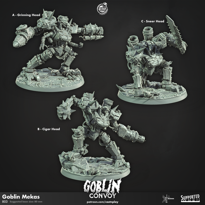 Goblin Mekas | The Goblin Convoy | Fantasy Miniature | Cast n Play