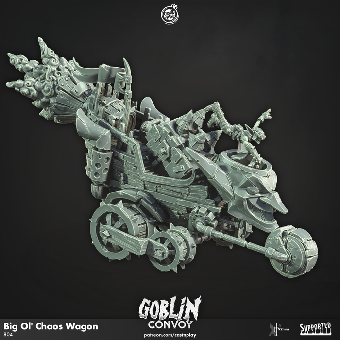 Big 'Ol Chaos Wagon | The Goblin Convoy | Fantasy Miniature | Cast n Play