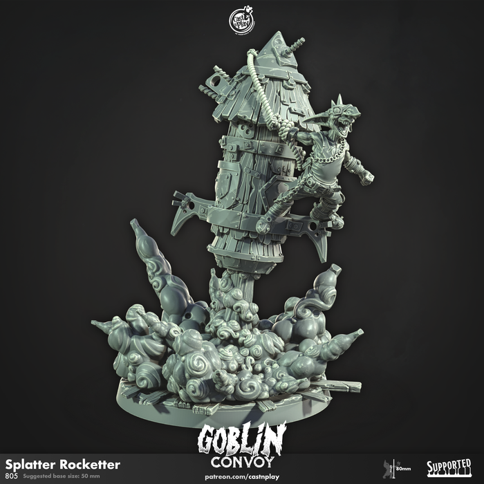 Splatter Rocketter | The Goblin Convoy | Fantasy Miniature | Cast n Play