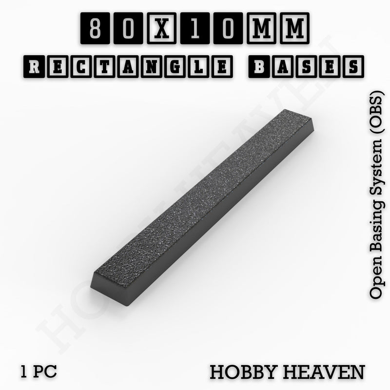 Rectangle Bases Range Sizes - 75x30mm to 125x40mm Medium Sizes 3d Print Full Range Tabletop Games
