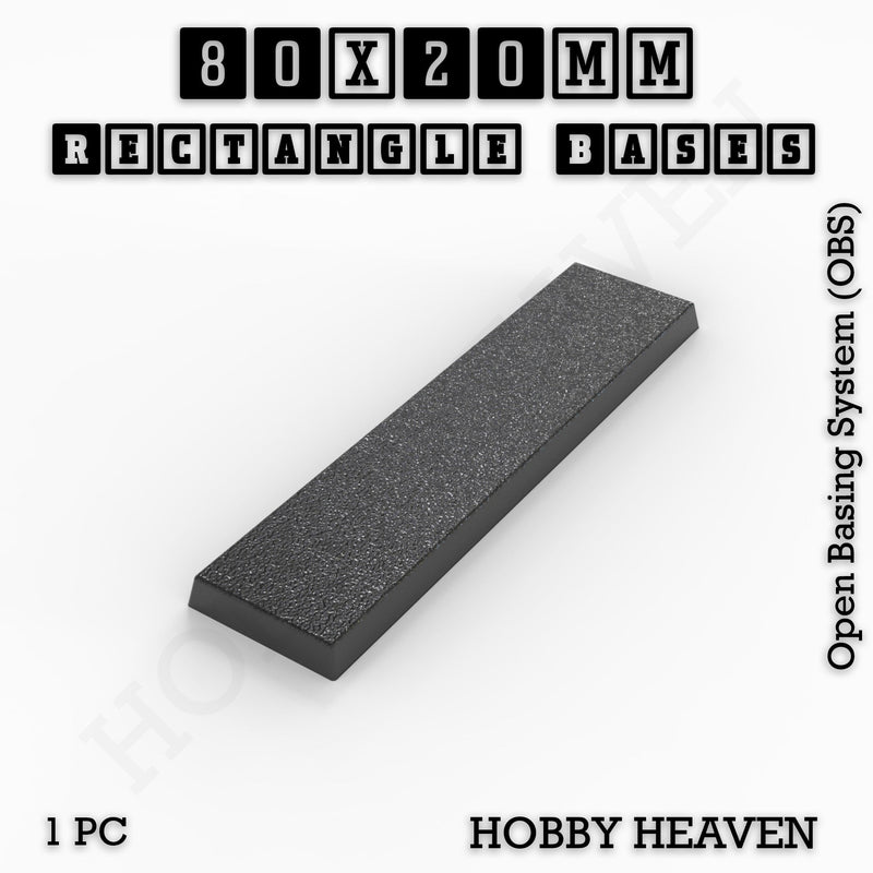 Rectangle Bases Range Sizes - 75x30mm to 125x40mm Medium Sizes 3d Print Full Range Tabletop Games