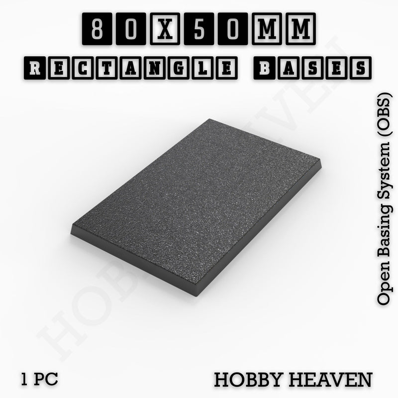 Rectangle Bases Range Sizes - 75x30mm to 125x40mm Medium Sizes 3d Print Full Range Tabletop Games