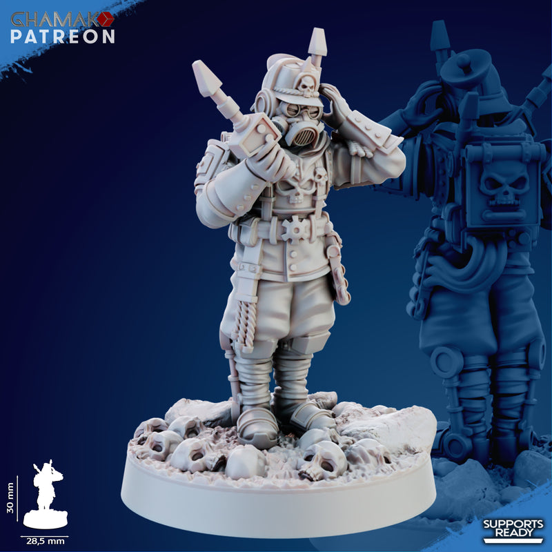 Trencher Command Miniatures | Imperial Soldiers | Grimdark Proxy Miniature | Ghamak