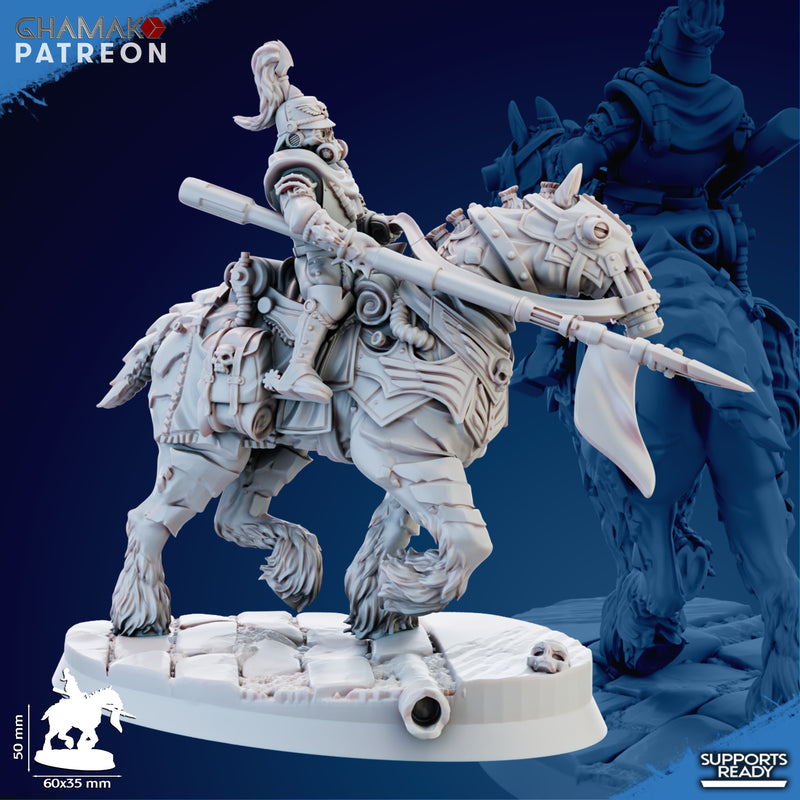 Trencher Blitz Cavalry Miniatures | Imperial Soldiers | Grimdark Proxy Miniature | Ghamak