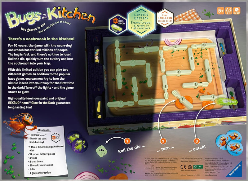 Glow in the Dark Bugs in the Kitchen Board Game