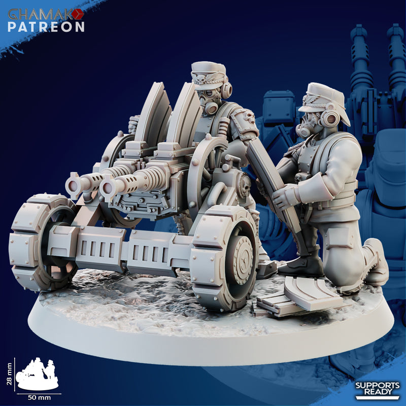 Trencher Heavy Weapon Miniatures | Imperial Soldiers | Grimdark Proxy Miniature | Ghamak