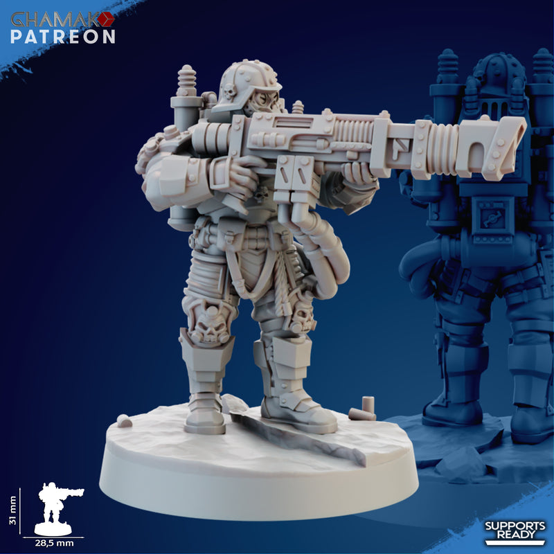 Trencher Iron Krieger Miniatures | Imperial Soldiers | Grimdark Proxy Miniature | Ghamak